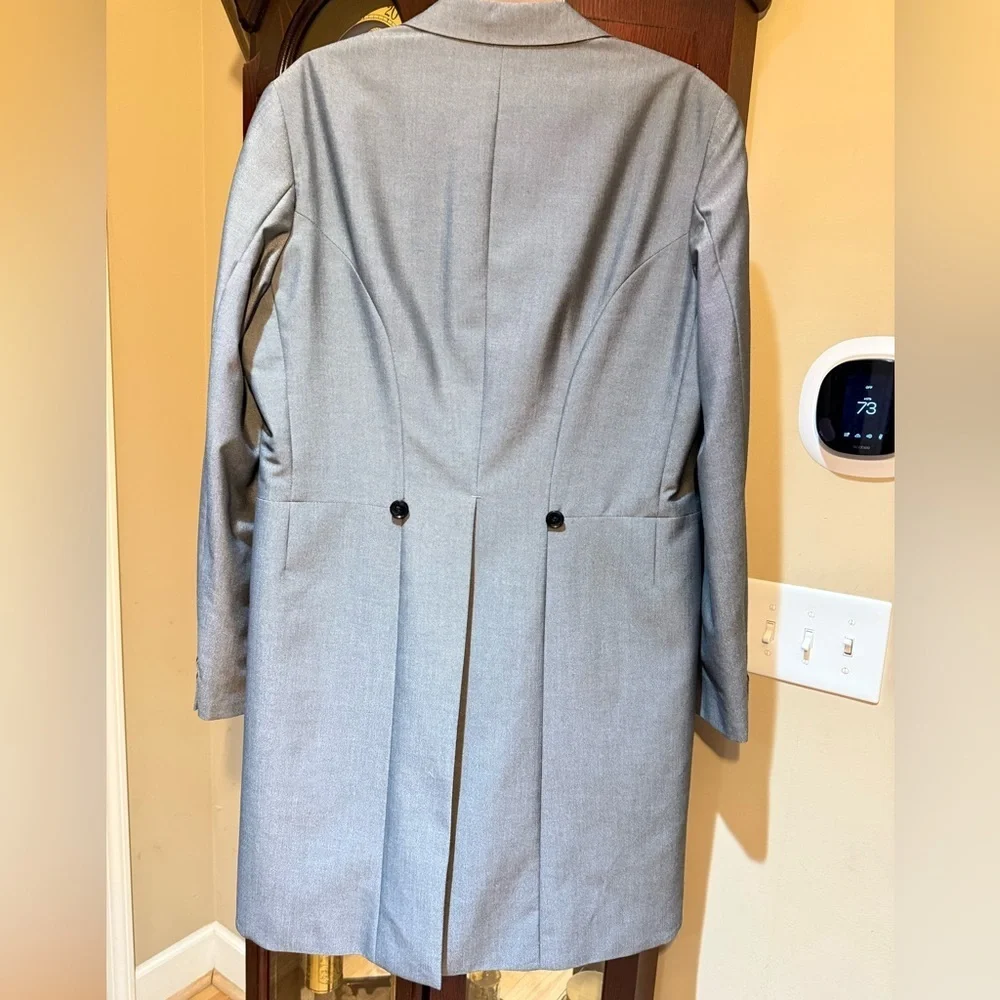 Dobell Men's Silver Grey Tailcoat Formal Blazer Morning Suit Jacket Sz 42R